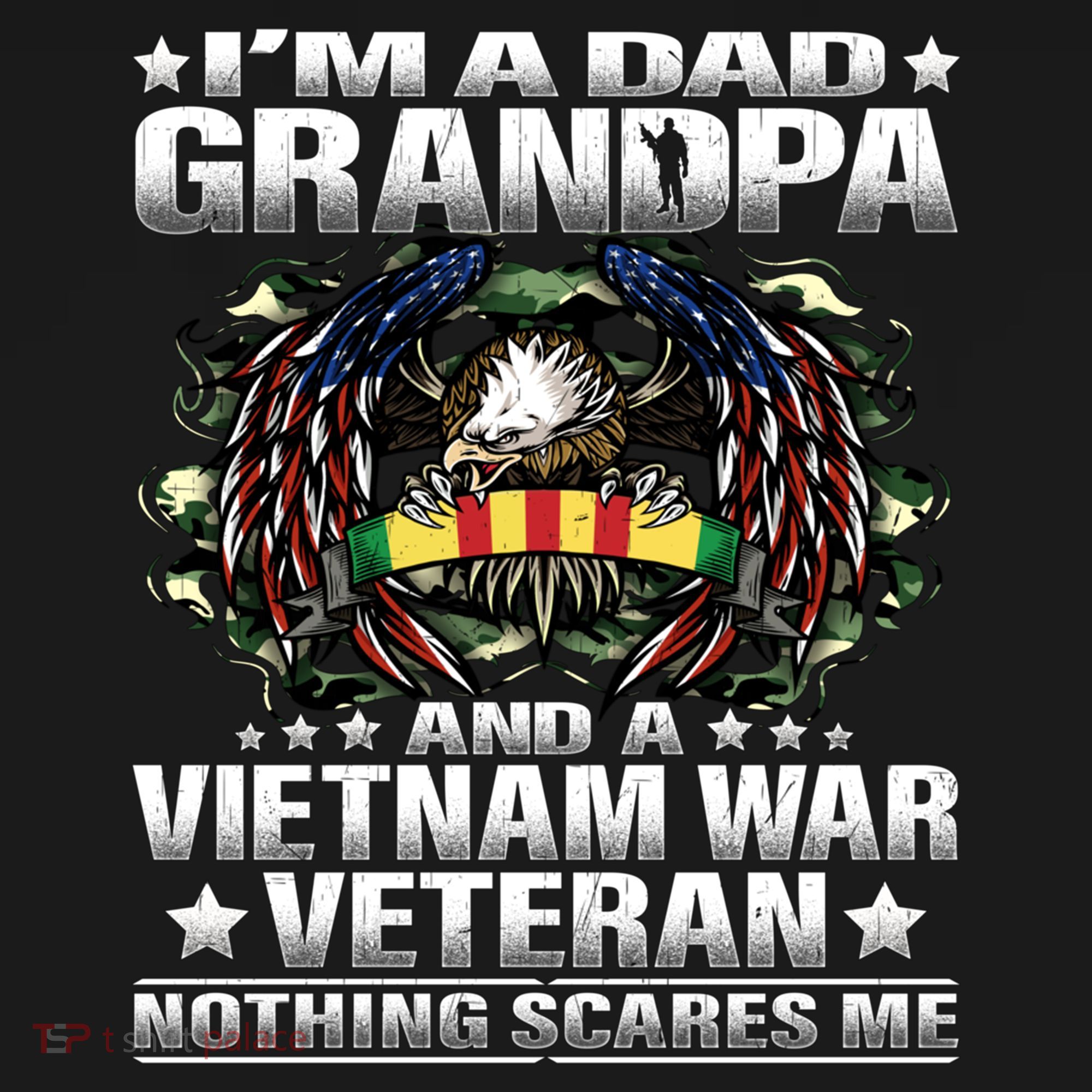 I'm A Dad Grandpa And A Vietnam Veteran Nothing Scares Me Gift Women's Hoodie