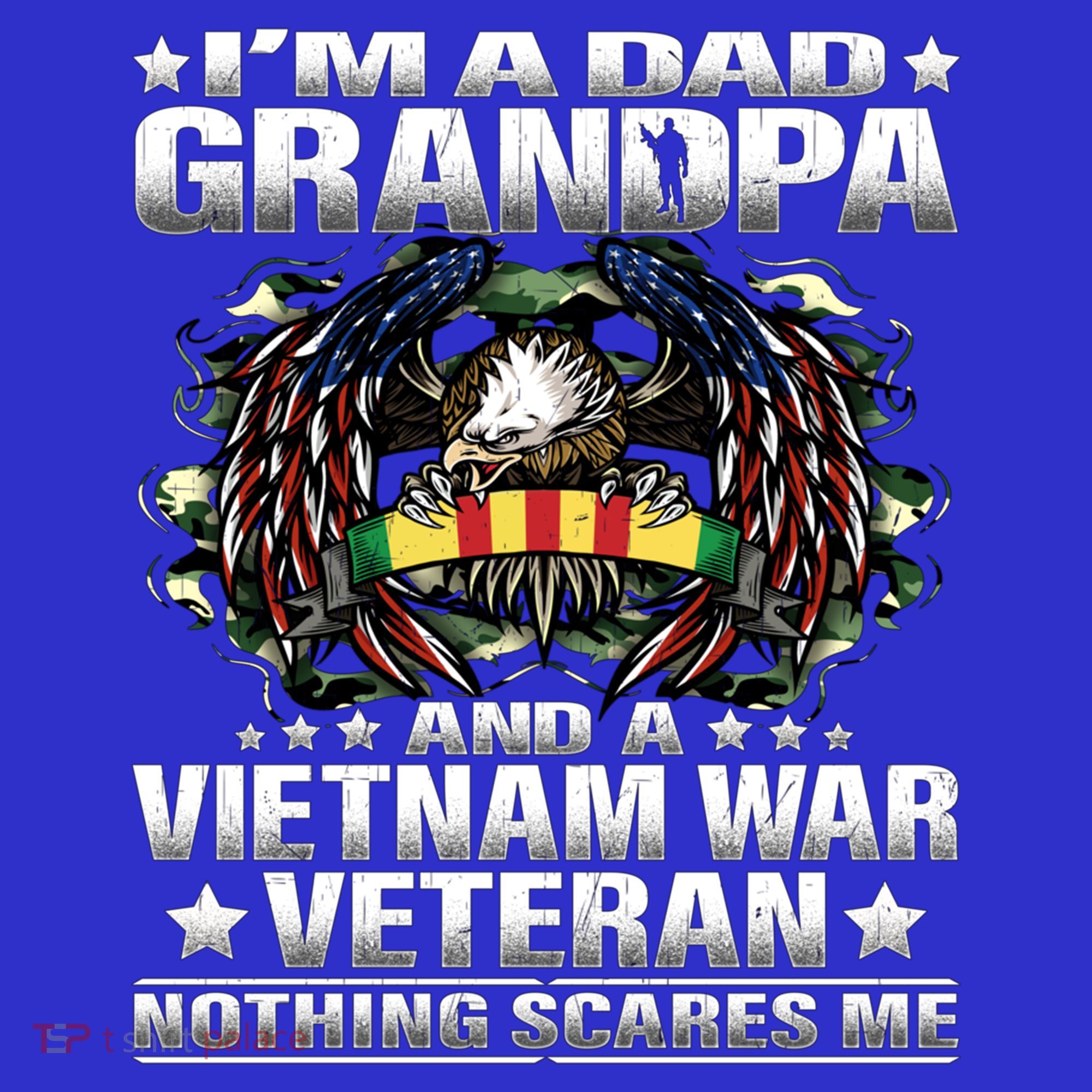 I'm A Dad Grandpa And A Vietnam Veteran Nothing Scares Me Gift Long Sleeve Shirt