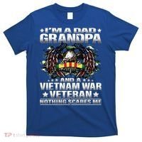 I'm A Dad Grandpa And A Vietnam Veteran Nothing Scares Me Gift T-Shirt thumb 0