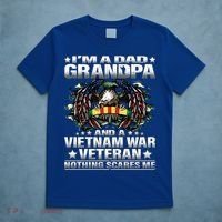 I'm A Dad Grandpa And A Vietnam Veteran Nothing Scares Me Gift T-Shirt thumb 5