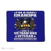 I'm A Dad Grandpa And A Vietnam Veteran Nothing Scares Me Gift Mousepad thumb 0