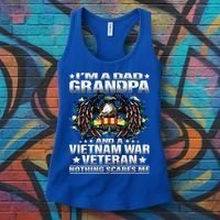 I'm A Dad Grandpa And A Vietnam Veteran Nothing Scares Me Gift Women's Tank Top thumb 3