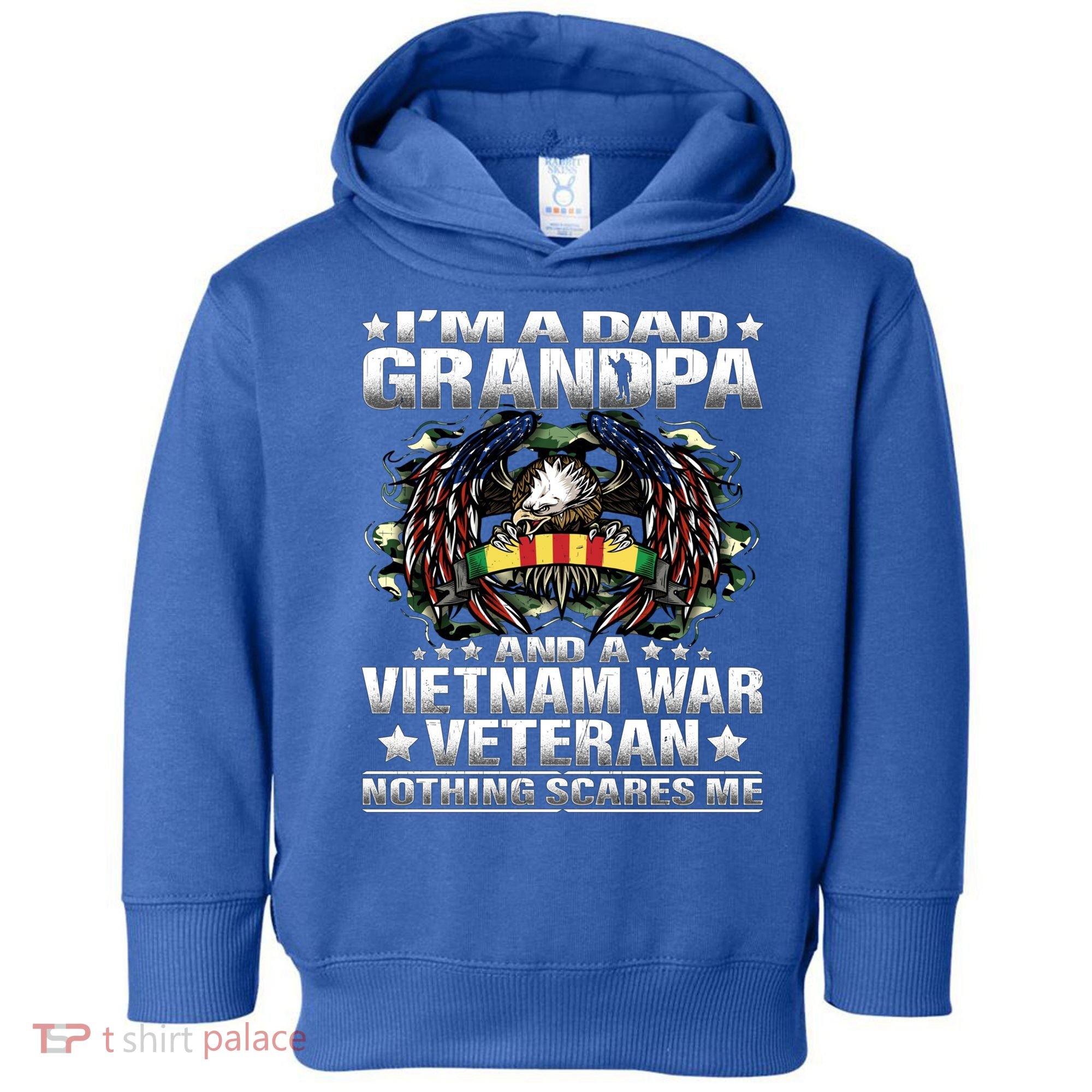 I'm A Dad Grandpa And A Vietnam Veteran Nothing Scares Me Gift Toddler Hoodie