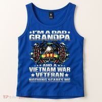 I'm A Dad Grandpa And A Vietnam Veteran Nothing Scares Me Gift Tank Top thumb 2