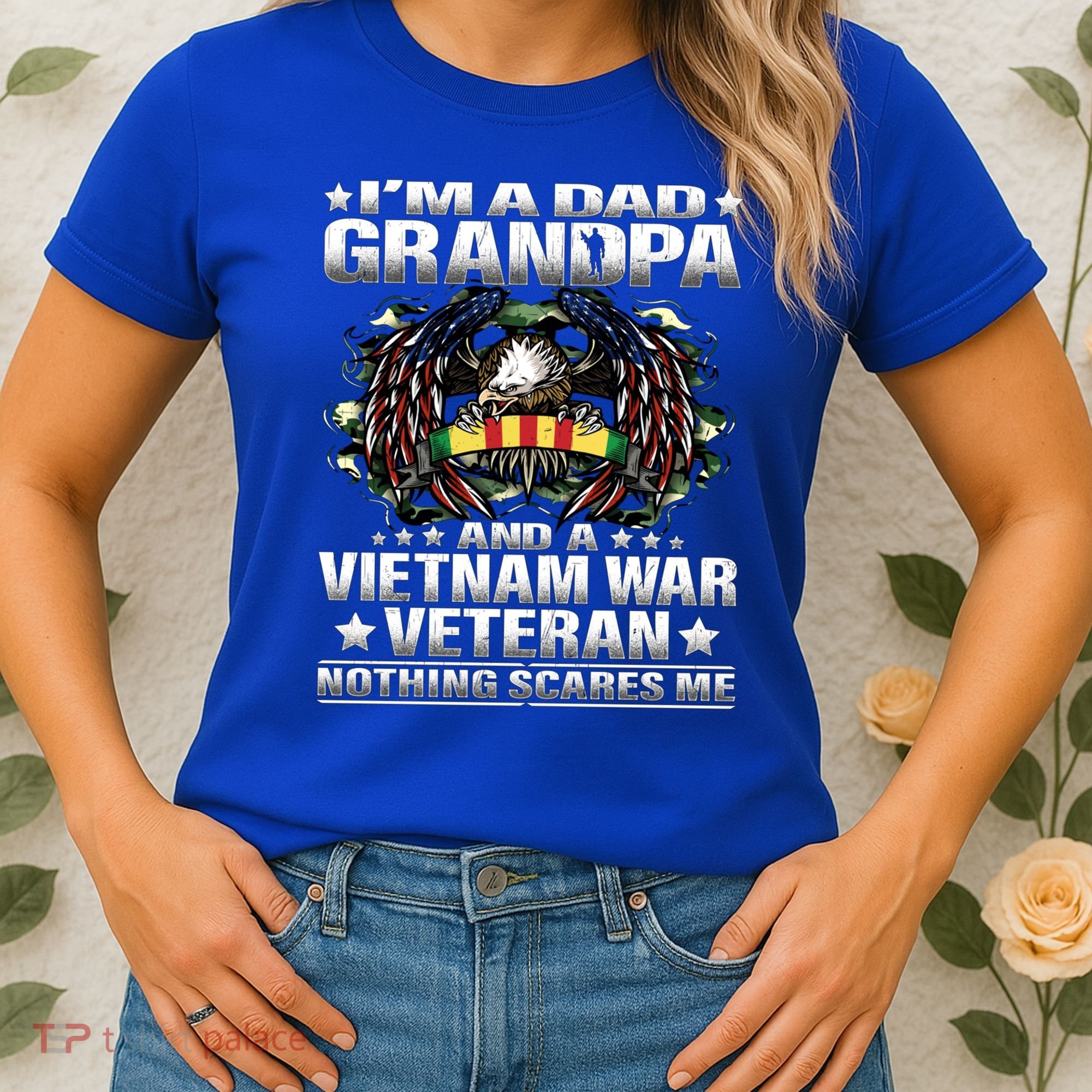 I'm A Dad Grandpa And A Vietnam Veteran Nothing Scares Me Gift Women's T-Shirt