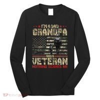 IM A Dad Grandpa And Veteran Fathers Day Papa Grandpa Long Sleeve Shirt thumb 0