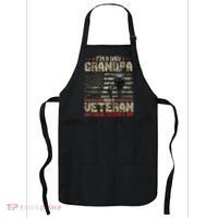 IM A Dad Grandpa And Veteran Fathers Day Papa Grandpa Apron thumb 0