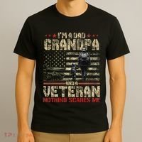 IM A Dad Grandpa And Veteran Fathers Day Papa Grandpa T-Shirt thumb 3