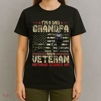 IM A Dad Grandpa And Veteran Fathers Day Papa Grandpa T-Shirt thumb 4