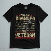 IM A Dad Grandpa And Veteran Fathers Day Papa Grandpa T-Shirt thumb 5