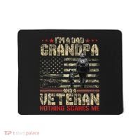 IM A Dad Grandpa And Veteran Fathers Day Papa Grandpa Mousepad thumb 0
