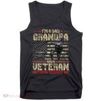 IM A Dad Grandpa And Veteran Fathers Day Papa Grandpa Tank Top thumb 0