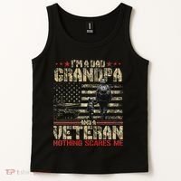 IM A Dad Grandpa And Veteran Fathers Day Papa Grandpa Tank Top thumb 2