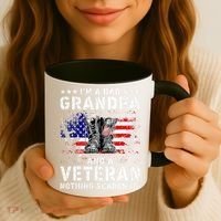 I'm A Dad Grandpa And A Veteran Nothing Scares Me Coffee Mug thumb 3