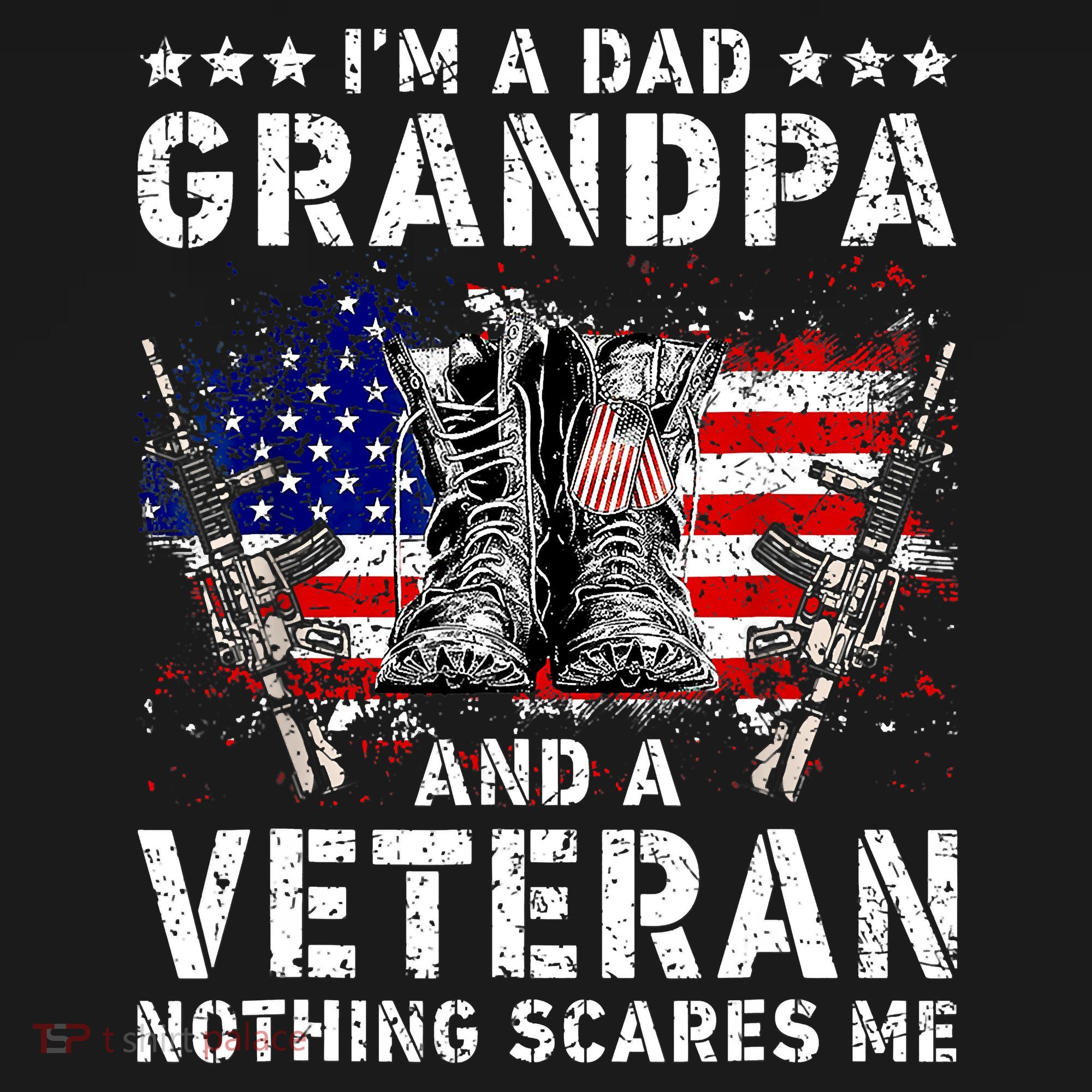 I'm A Dad Grandpa And A Veteran Nothing Scares Me Coaster