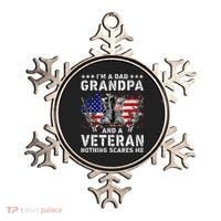 I'm A Dad Grandpa And A Veteran Nothing Scares Me Ornament thumb 0