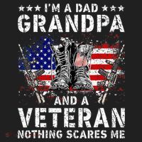 I'm A Dad Grandpa And A Veteran Nothing Scares Me Hat thumb 2