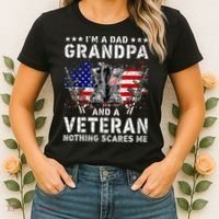I'm A Dad Grandpa And A Veteran Nothing Scares Me Women's T-Shirt thumb 2