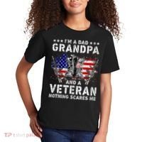I'm A Dad Grandpa And A Veteran Nothing Scares Me Kids T-Shirt thumb 2
