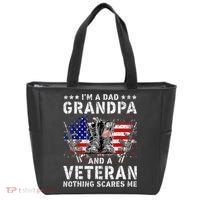 I'm A Dad Grandpa And A Veteran Nothing Scares Me Tote Bag thumb 0