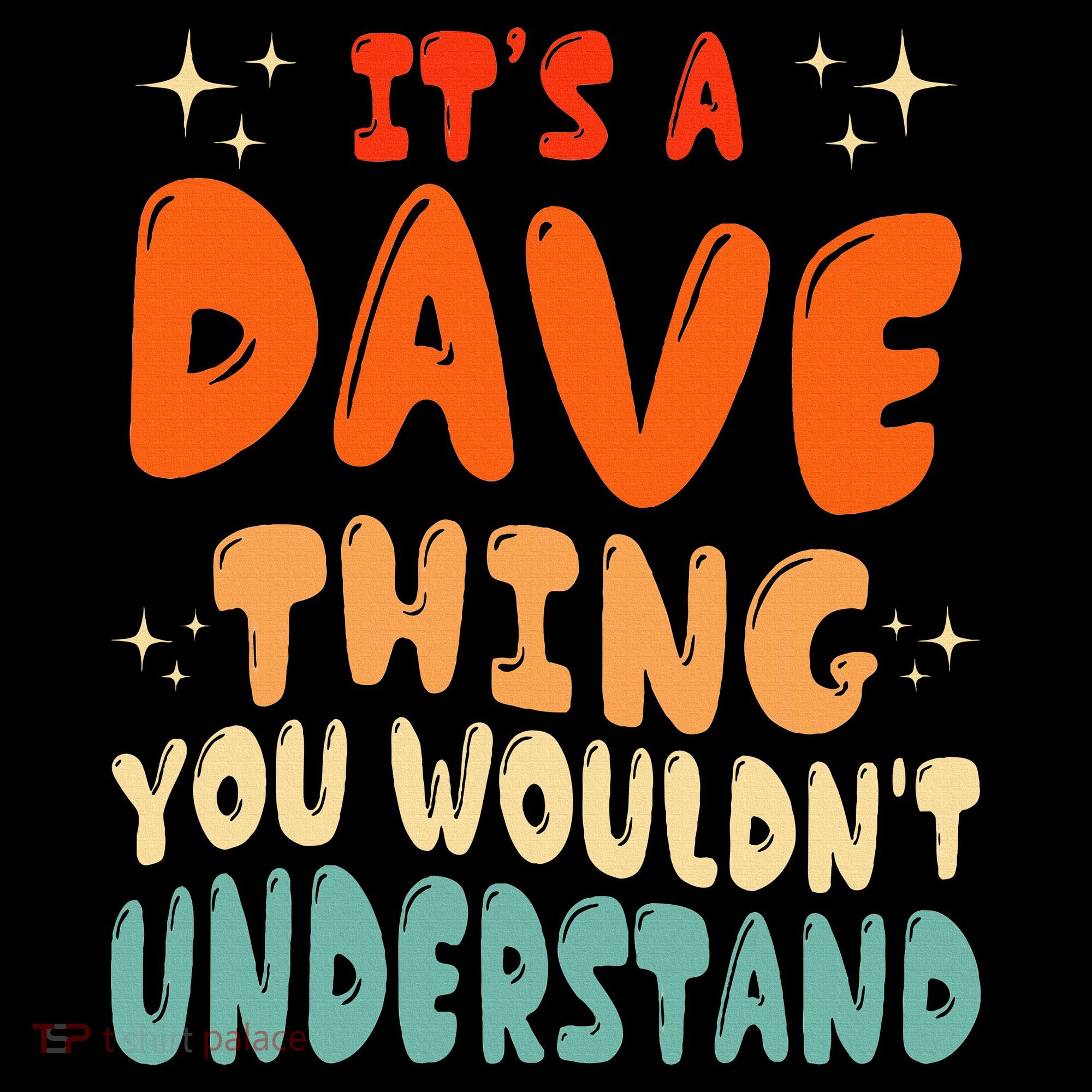 It's A Dave Thing You Wouldn't Understand Retro Groovy 80's  Women's Hoodie