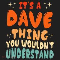 It's A Dave Thing You Wouldn't Understand Retro Groovy 80's  Golf Towel thumb 3