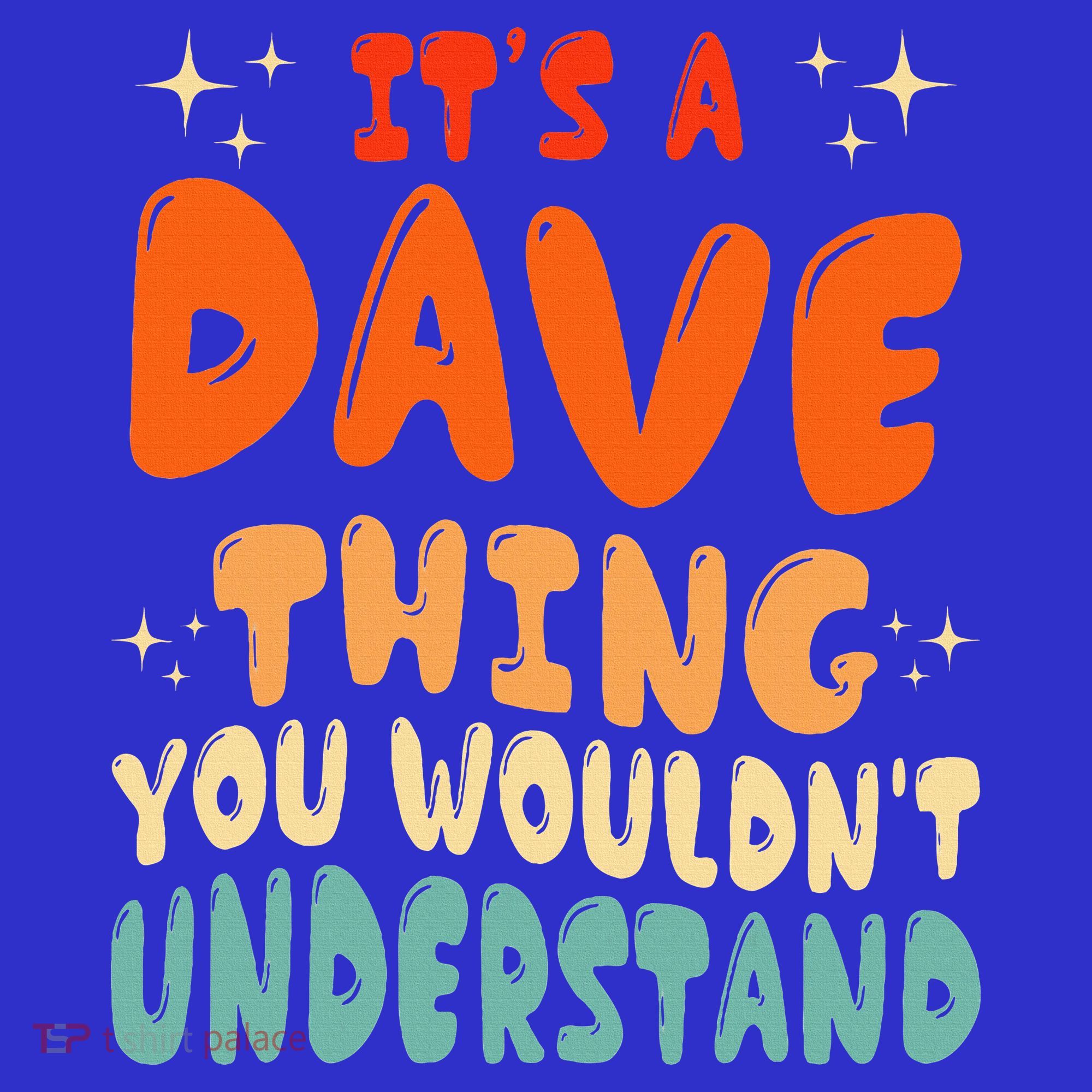 It's A Dave Thing You Wouldn't Understand Retro Groovy 80's  Apron