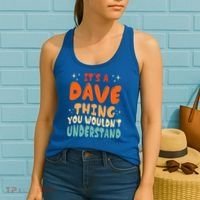It's A Dave Thing You Wouldn't Understand Retro Groovy 80's  Women's Tank Top thumb 2