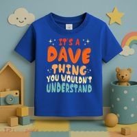 It's A Dave Thing You Wouldn't Understand Retro Groovy 80's  Toddler T-Shirt thumb 3