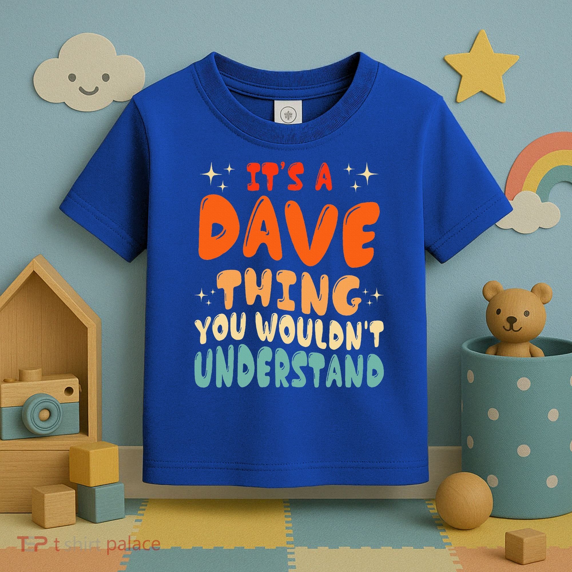 It's A Dave Thing You Wouldn't Understand Retro Groovy 80's  Toddler T-Shirt