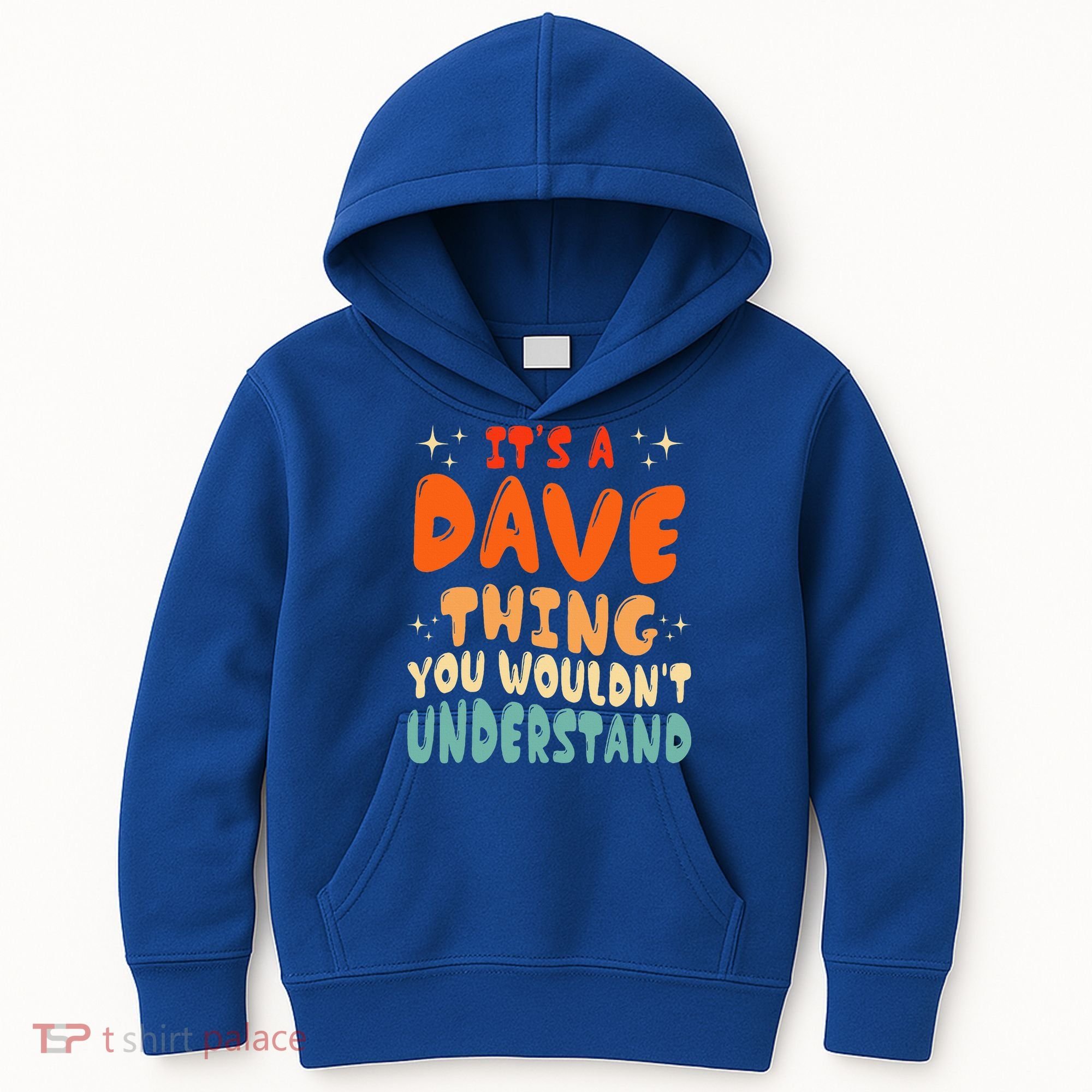 It's A Dave Thing You Wouldn't Understand Retro Groovy 80's  Kids Hoodie