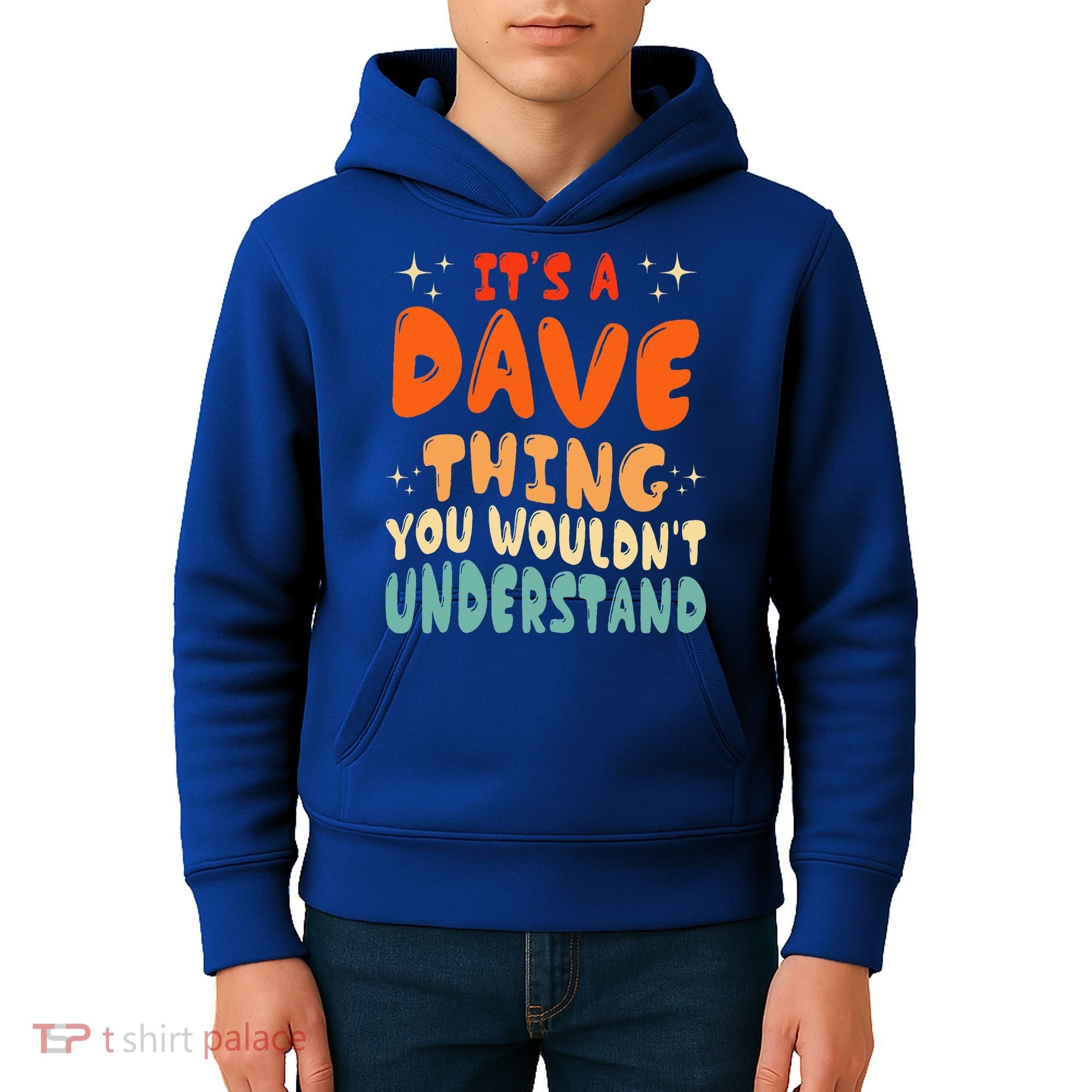 It's A Dave Thing You Wouldn't Understand Retro Groovy 80's  Kids Hoodie