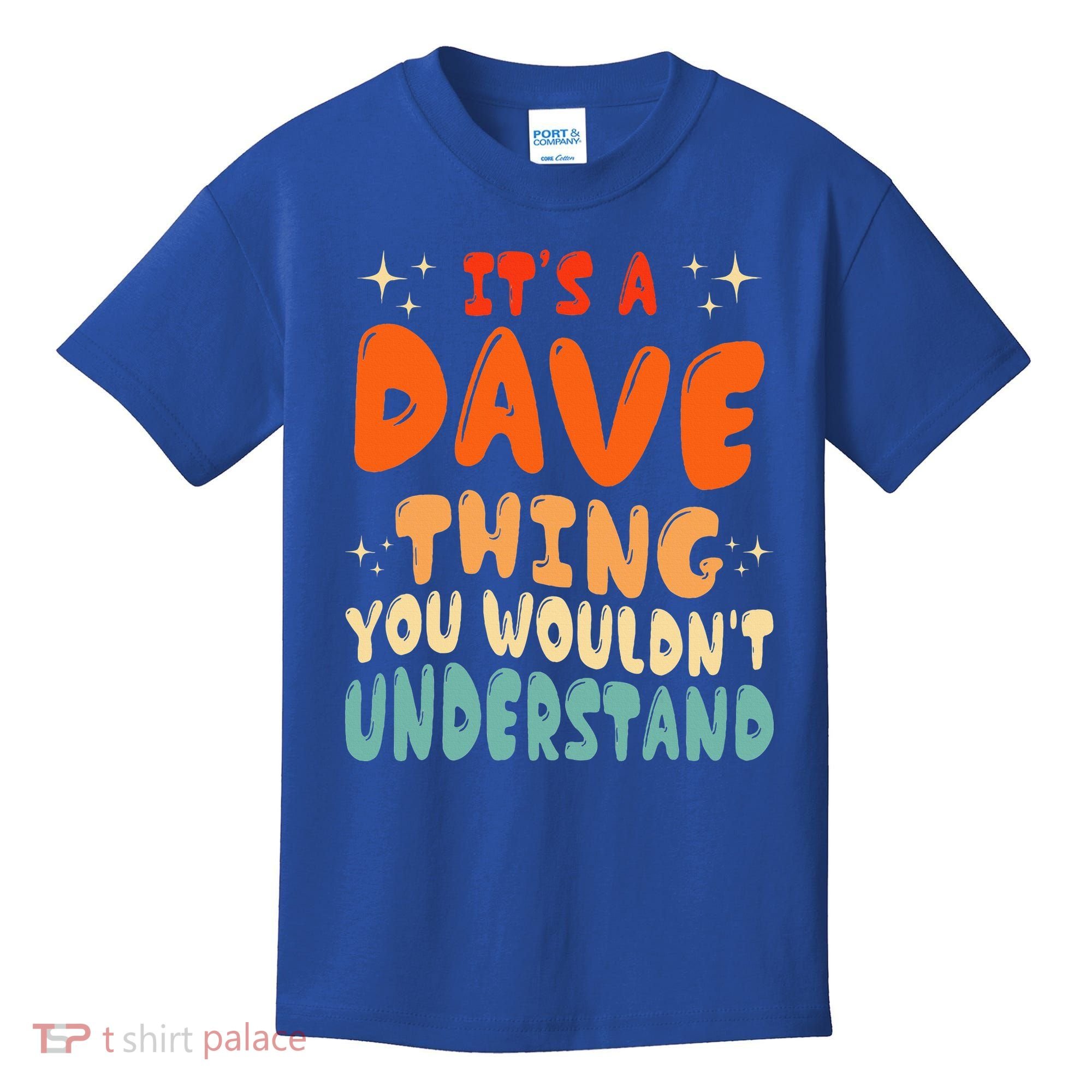 It's A Dave Thing You Wouldn't Understand Retro Groovy 80's  Kids T-Shirt