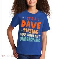 It's A Dave Thing You Wouldn't Understand Retro Groovy 80's  Kids T-Shirt thumb 2