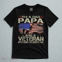 I'm A Dad Papa And Veteran Funny Retro Dad Papa Grandpa T-Shirt thumb 5