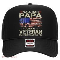 I'm A Dad Papa And Veteran Funny Retro Dad Papa Grandpa Hat thumb 0
