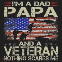 I'm A Dad Papa And Veteran Funny Retro Dad Papa Grandpa Hat thumb 2