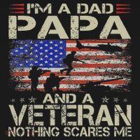 I'm A Dad Papa And Veteran Funny Retro Dad Papa Grandpa Visor thumb 3