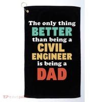 I'm A Dad And Civil Engineer Funny Fatherhood Funny Dad Cute Gift Golf Towel thumb 0