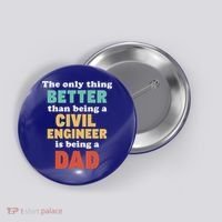 I'm A Dad And Civil Engineer Funny Fatherhood Funny Dad Cute Gift Button thumb 0