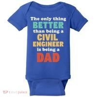 I'm A Dad And Civil Engineer Funny Fatherhood Funny Dad Cute Gift Baby Bodysuit thumb 0