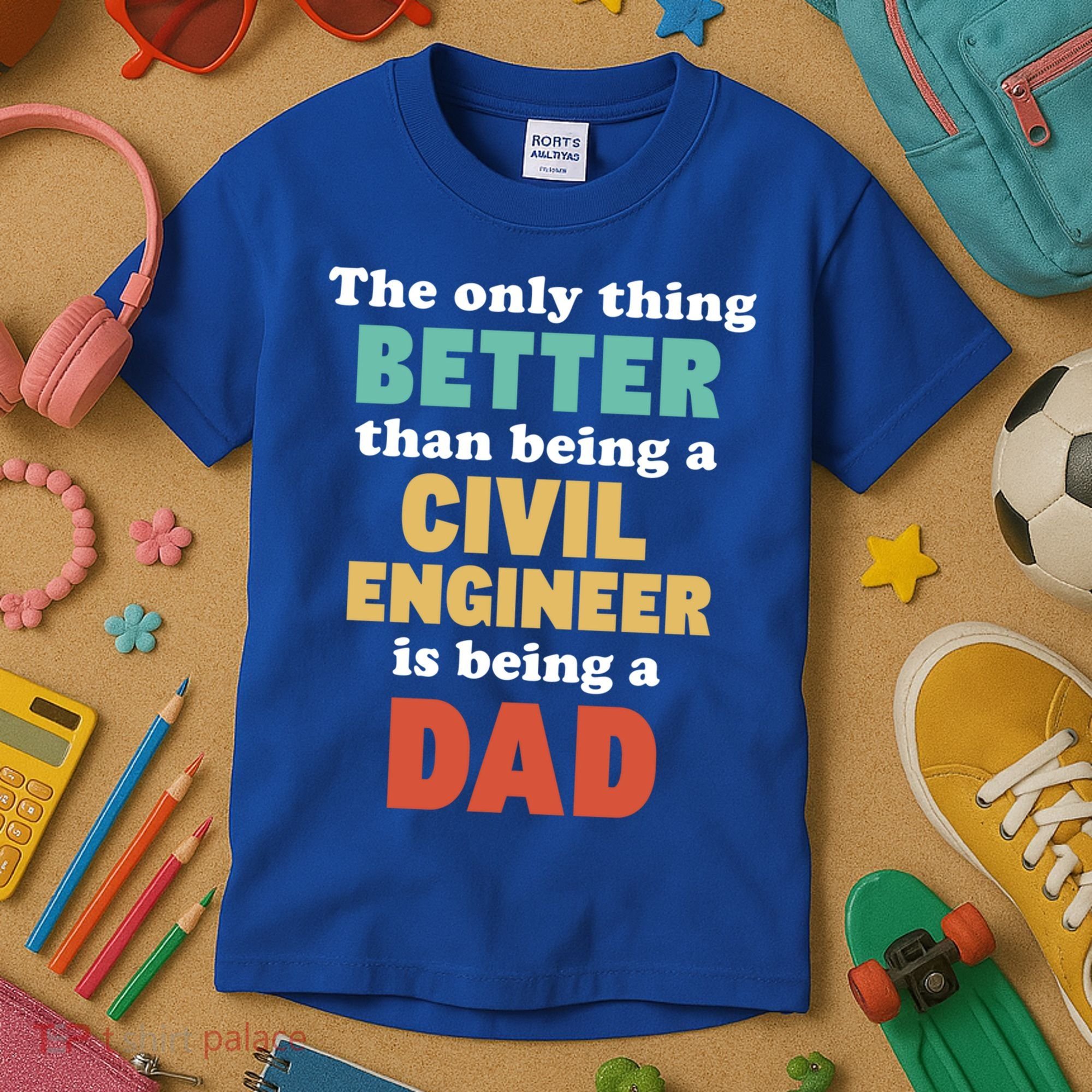 I'm A Dad And Civil Engineer Funny Fatherhood Funny Dad Cute Gift Kids T-Shirt