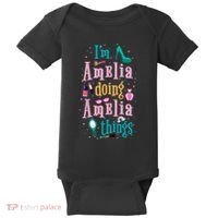 IM Amelia Doing Amelia Things Cute Baby Bodysuit thumb 0