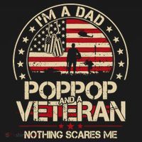 IM A Dad Pop Pop And A Veteran Nothing Scares Me Grandpa Ornament thumb 1