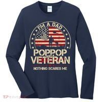IM A Dad Pop Pop And A Veteran Nothing Scares Me Grandpa Women's Long Sleeve Shirt thumb 0