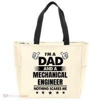 Im A Dad And A Mechanical Engineer Nothing Scares Me Gift Tote Bag thumb 0
