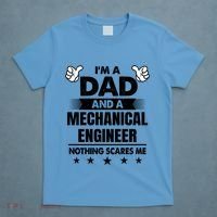 Im A Dad And A Mechanical Engineer Nothing Scares Me Gift T-Shirt thumb 4