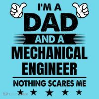 Im A Dad And A Mechanical Engineer Nothing Scares Me Gift Button thumb 1