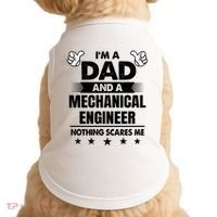 Im A Dad And A Mechanical Engineer Nothing Scares Me Gift Doggie Tank thumb 0