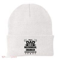 Im A Dad And A Mechanical Engineer Nothing Scares Me Gift Beanie thumb 0